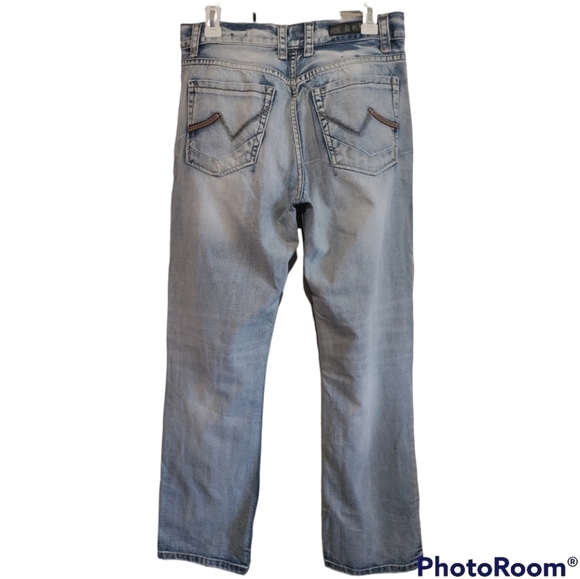 CJ Black acid wash destructed mens jeans size 32/34 from Rue21 - Picture 1 of 9